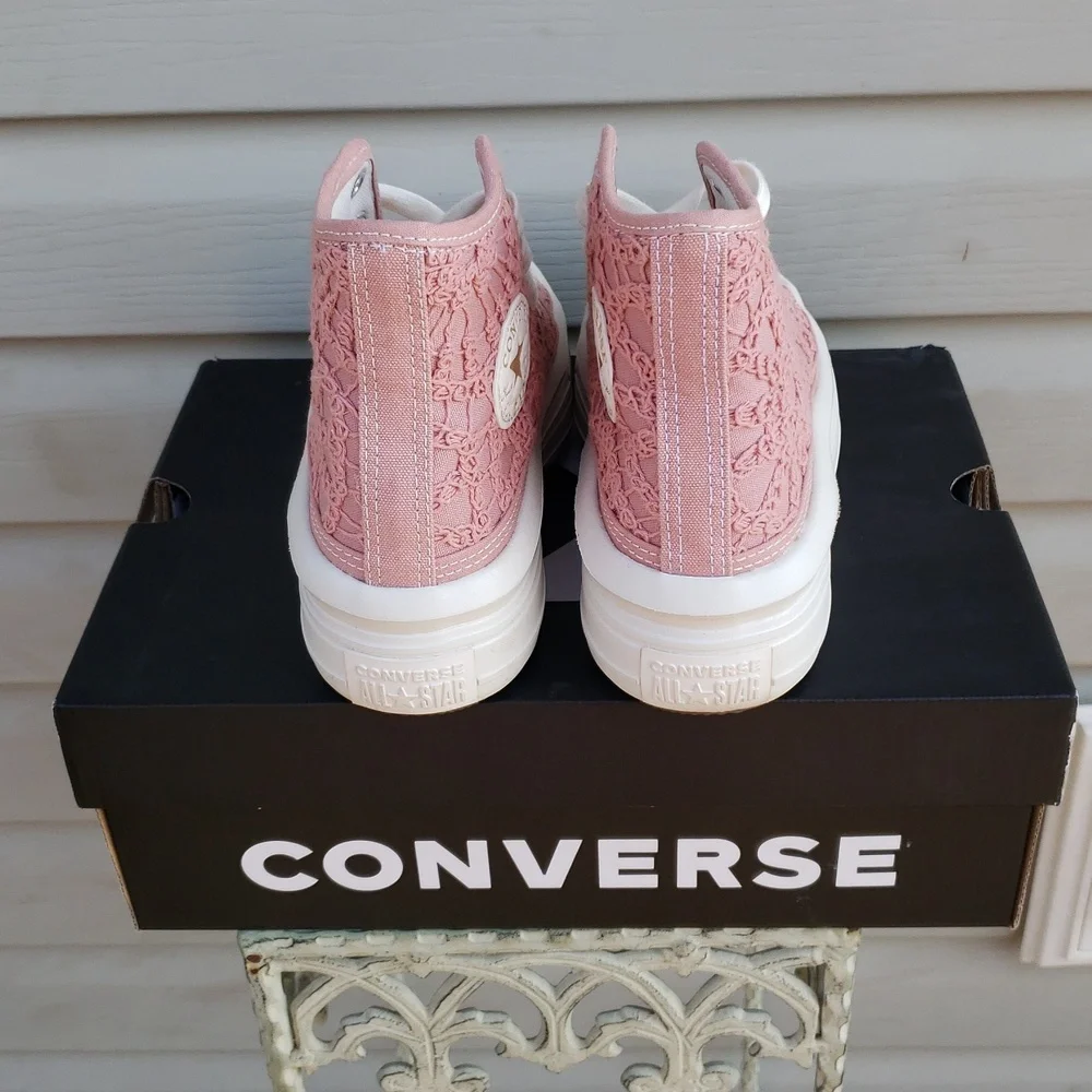 Converse Canvas CTAS Move Platform Daisy Cord Rust Pink Egret Sneakers Size 5.5